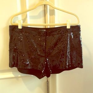 Black Sequin Express Shorts Size 12